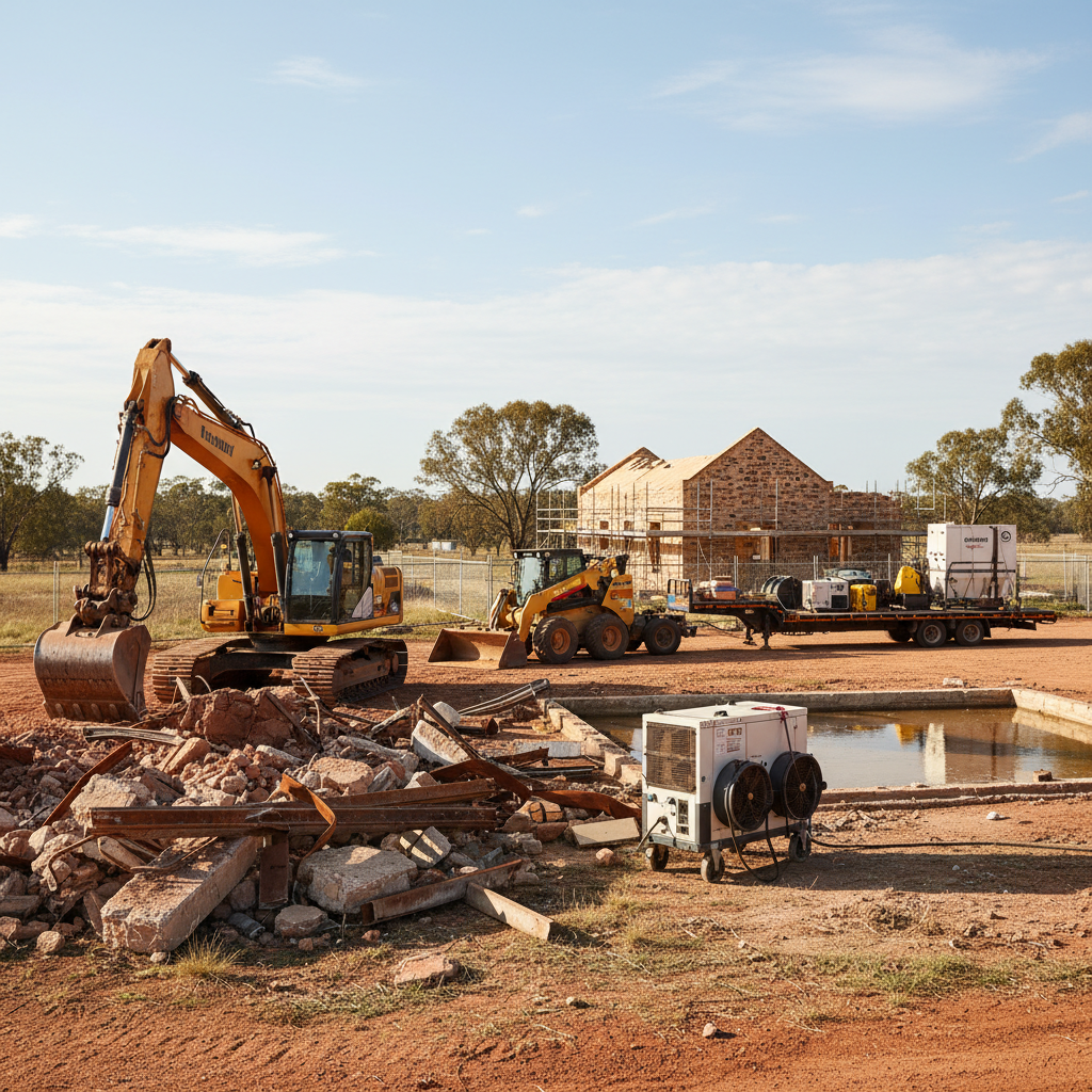 Essential equipment solutions for Australian property restoration and heavy machinery tasks