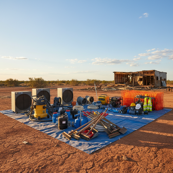 Essential equipment solutions for Australian water damage restoration and site preparation