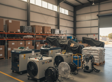 Essential equipment for Australian businesses combating humidity and water damage effectively