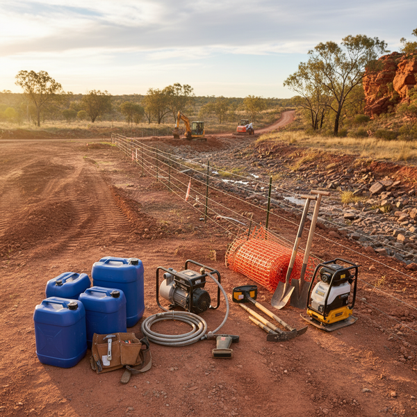 Conquering Australian Site Challenges: Essential Gear for Water, Fencing & Earthworks