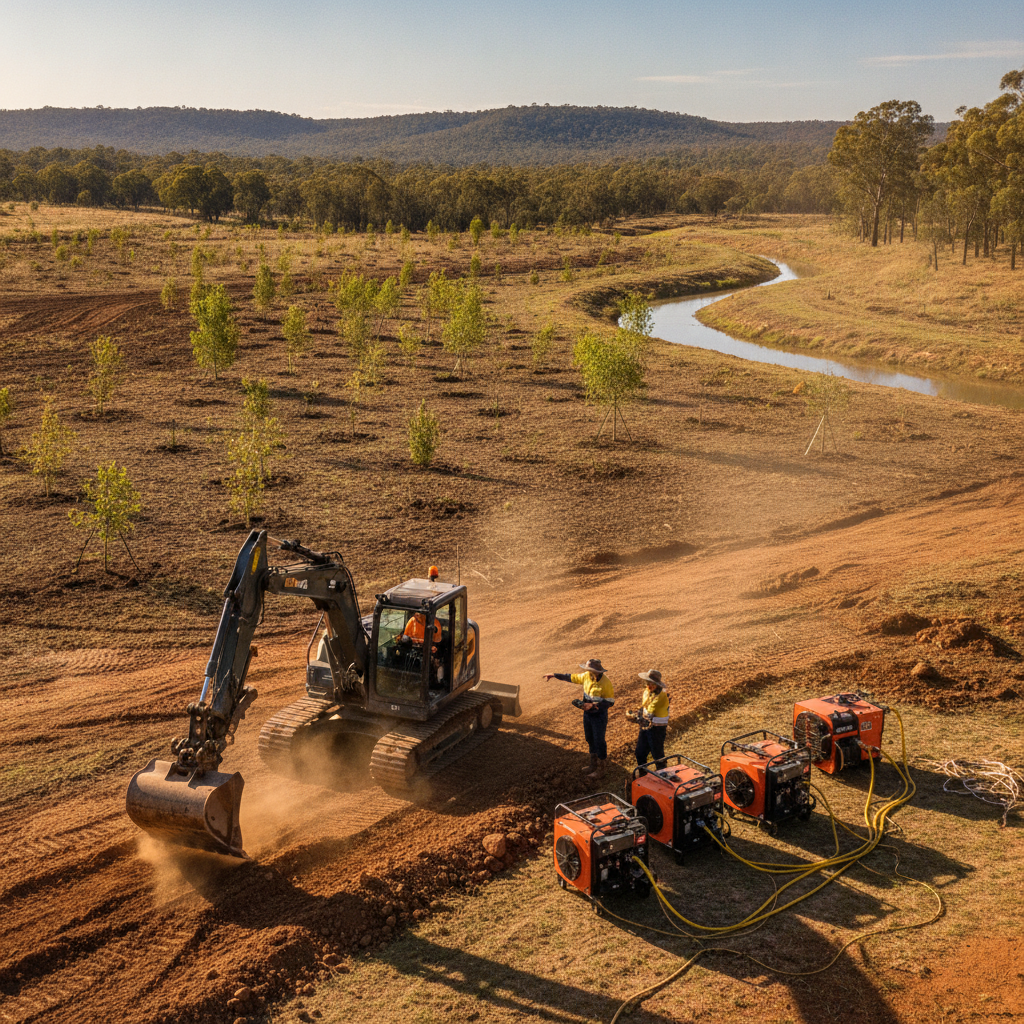 Streamlining Australian restoration projects with powerful drying and excavation machinery