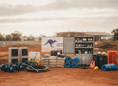 Australian Project Resilience: Essential Gear for Water Damage & Site Security