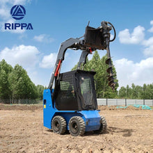 Labadi Engineering Skid Steer Loader with Auger Attachment for Efficient Ground Excavation