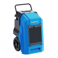 Thorair 70L dehumidifier with wheels for easy transport and efficient moisture removal