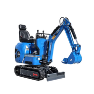 Labadi Engineering Mini Excavator with Blue Color and Compact Design for Efficient Digging