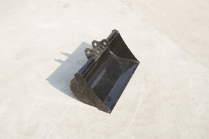 Rippa Australia black excavator Mud Bucket attachment on concrete surface