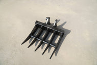 Rippa Australia Excavator Attachment Rake with Durable Steel Forks for Efficient Land Clearing