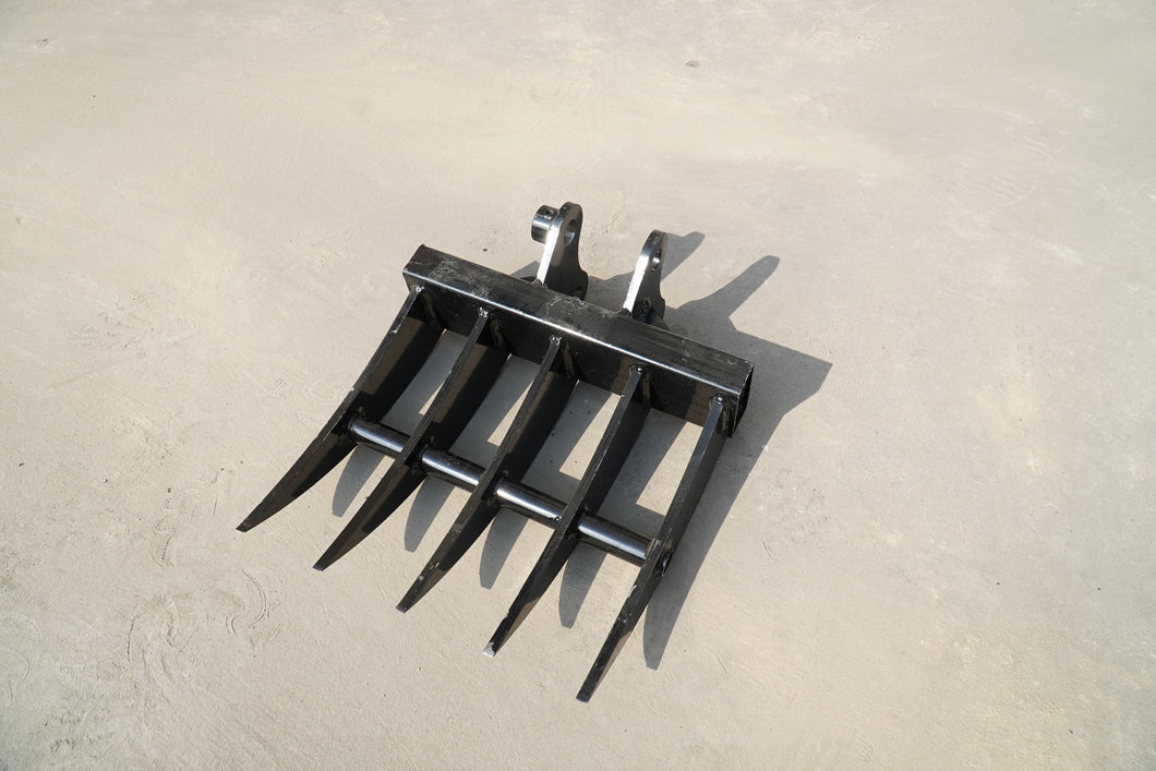 Rippa Australia Excavator Rake Attachment with Durable Steel and Multiple Teeth for Efficient Land Clearing