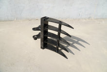 Rippa Australia Excavator Rake Attachment with Four Robust Steel Tines for Efficient Raking