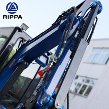 Close-up of Labadi Engineering Mini Excavator's hydraulic arm showcasing its durable design and functionality