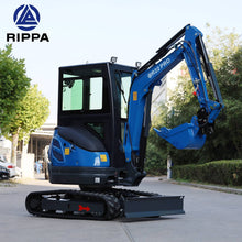 Labadi Engineering Mini Excavator R22 PRO with Blue Arm and Rubber Tracks for Construction Projects