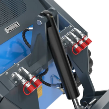 Labadi Engineering Skid Steer Hydraulic Arm with Red Couplings for Improved Performance