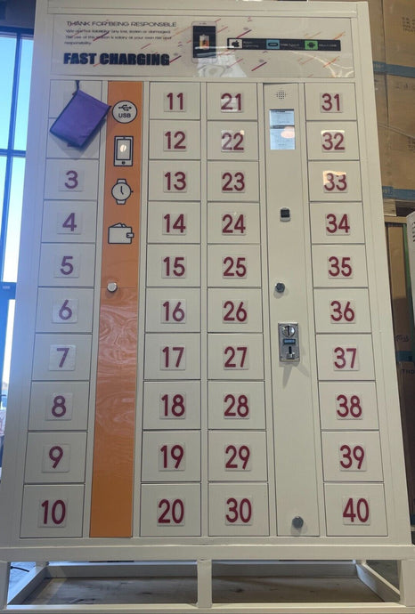 Alphacharge Station - Advanced 40 Phone Lockbox Charging Kiosk